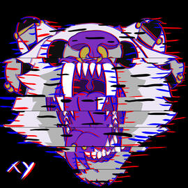 Icon + flat color + glitch Icon + flat color + glitch